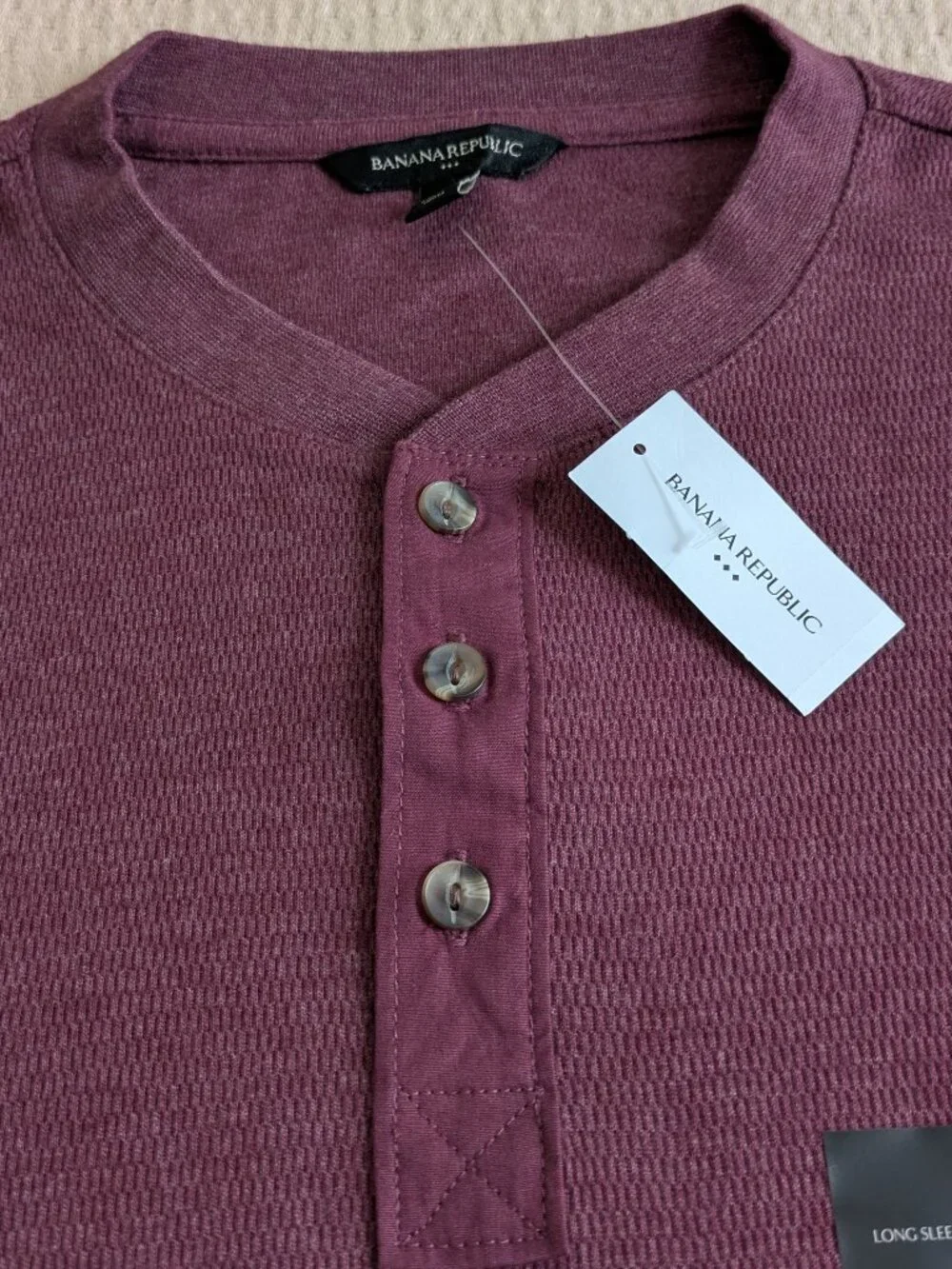Banana Republic Long Sleeve Thermal Henley NWT